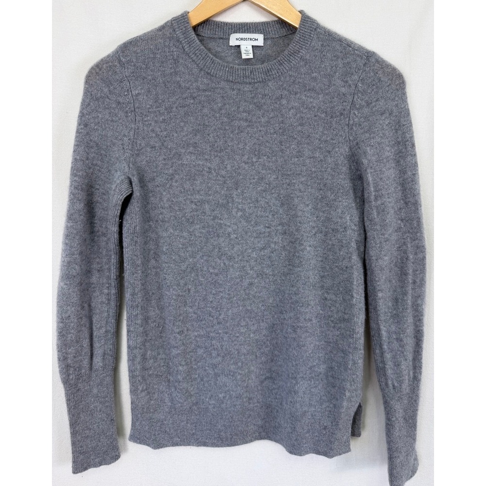 Nordstrom Cashmere Crewneck Sweater Women Small Gray NC456872MI | Minimalist